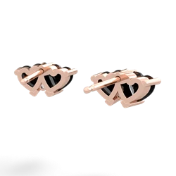 Onyx Sweethearts 14K Rose Gold earrings E5260