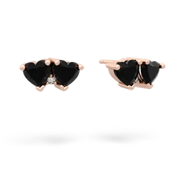 Onyx Sweethearts 14K Rose Gold earrings E5260