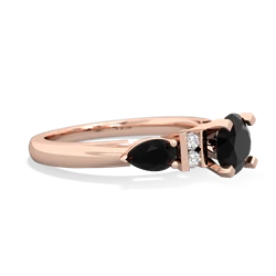 Sapphire 6Mm Round Eternal Embrace Engagement 14K Rose Gold ring R2005