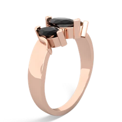 Emerald Three Peeks 14K Rose Gold ring R2433