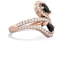 Onyx Diamond Dazzler 14K Rose Gold ring R3000