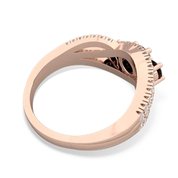 London Topaz Three Stone Aurora 14K Rose Gold ring R3080