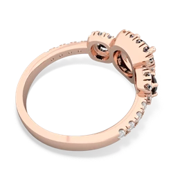 Lab Ruby Regal Halo 14K Rose Gold ring R5350