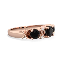 Pink Tourmaline Hugs And Kisses 14K Rose Gold ring R5016