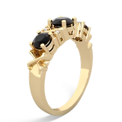 Jade Hugs And Kisses 14K Yellow Gold ring R5016