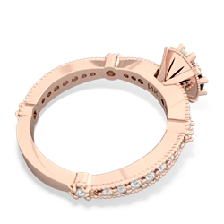 Onyx Sparkling Tiara Cluster 14K Rose Gold ring R26293RD