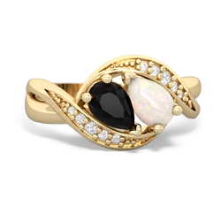 Onyx Summer Winds 14K Yellow Gold ring R5342