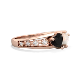 Onyx Heart To Heart 14K Rose Gold ring R3342