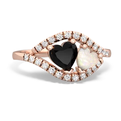 Onyx Mother And Child 14K Rose Gold ring R3010