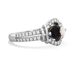 Onyx Art-Deco Keepsake 14K White Gold ring R5630