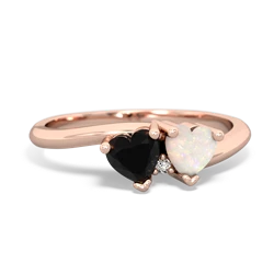 Onyx Sweethearts 14K Rose Gold ring R5260