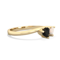 Onyx Sweethearts 14K Yellow Gold ring R5260