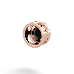 Onyx 6Mm Slide 14K Rose Gold pendant P3786