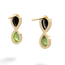 Onyx Infinity 14K Yellow Gold earrings E5050