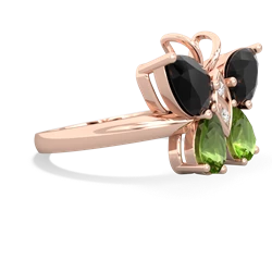 Onyx Butterfly 14K Rose Gold ring R2215