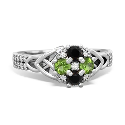 matching engagment rings - Celtic Knot Cluster Engagement