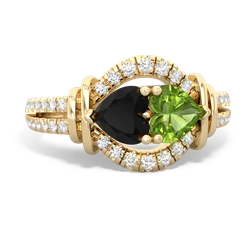 Onyx Art-Deco Keepsake 14K Yellow Gold ring R5630