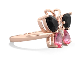 Onyx Butterfly 14K Rose Gold ring R2215