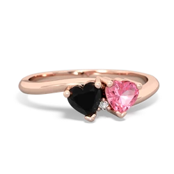 Onyx Sweethearts 14K Rose Gold ring R5260