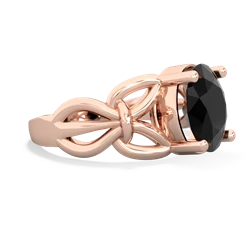 Onyx Celtic Knot Cocktail 14K Rose Gold ring R2377