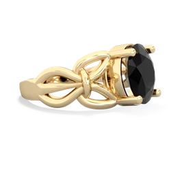 Onyx Celtic Knot Cocktail 14K Yellow Gold ring R2377