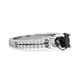 Onyx Classic 6Mm Round Engagement 14K White Gold ring R26436RD