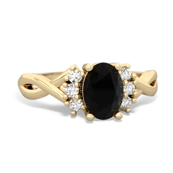 Onyx Victorian Twist 14K Yellow Gold ring R2497