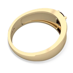 Onyx Men's Two Lane 14K Yellow Gold ring R0363