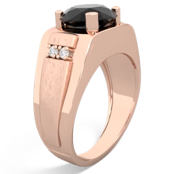 Onyx Men's 9Mm Round 14K Rose Gold ring R1822