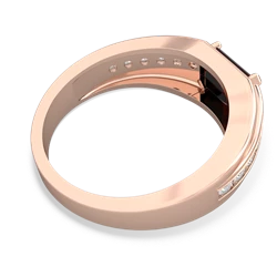 Onyx Men's Diamond Channel 14K Rose Gold ring R0500