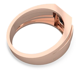 Onyx Men's Squared Circle 14K Rose Gold ring R0480