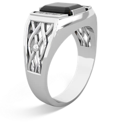 Onyx Men's Vine 14K White Gold ring R0490