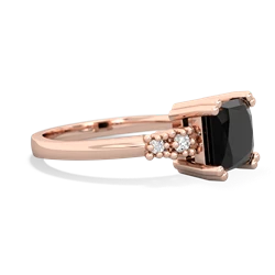 Onyx Art Deco Princess 14K Rose Gold ring R2014