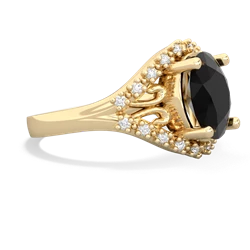 Onyx Antique Style Cocktail 14K Yellow Gold ring R2564