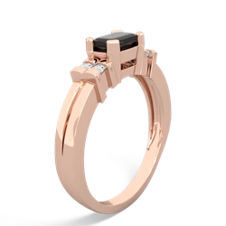 Onyx Art Deco East-West 14K Rose Gold ring R2590