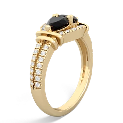 Onyx Art-Deco Keepsake 14K Yellow Gold ring R5630