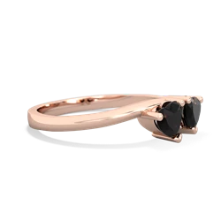 Onyx Sweethearts 14K Rose Gold ring R5260