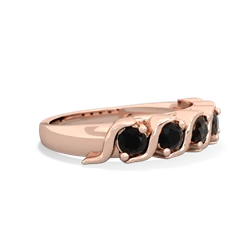 Onyx Anniversary Band 14K Rose Gold ring R2089