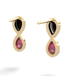 Onyx Infinity 14K Yellow Gold earrings E5050