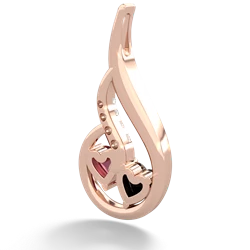 Onyx Keepsake Curves 14K Rose Gold pendant P5450