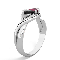 Onyx Summer Winds 14K White Gold ring R5342