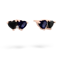 Onyx Sweethearts 14K Rose Gold earrings E5260