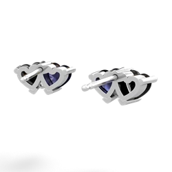 Onyx Sweethearts 14K White Gold earrings E5260