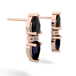 Onyx Bowtie Drop 14K Rose Gold earrings E0865