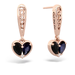 matching earrings - Filligree Heart