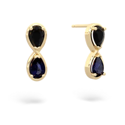 Onyx Infinity 14K Yellow Gold earrings E5050