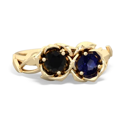 Onyx Rose Garden 14K Yellow Gold ring R5510