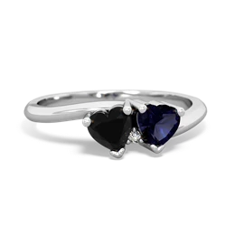 Onyx Sweethearts 14K White Gold ring R5260