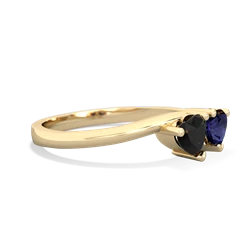 Onyx Sweethearts 14K Yellow Gold ring R5260