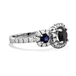 Onyx Regal Halo 14K White Gold ring R5350